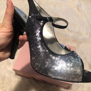 Nina Ombré Sequin Slingback Heels